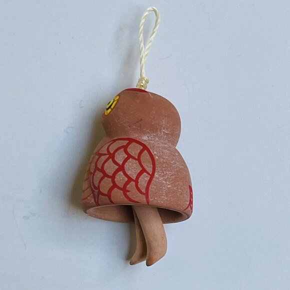 Ceramic Owl Dangle Legs Hanging Christmas Tree Ornament Wings Handpainted - Picture 5 of 5